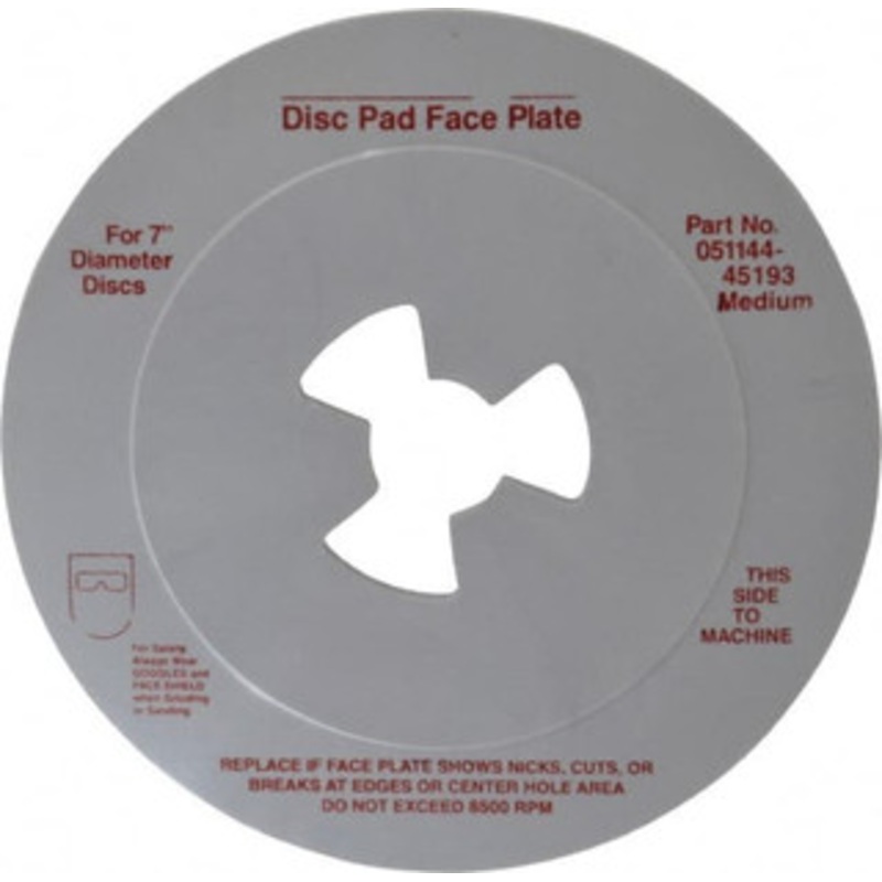 3M 7 Max Diam, Abrasive Disc Face Plate 5/8-11, 7,000 RPM 45193 – 01959188