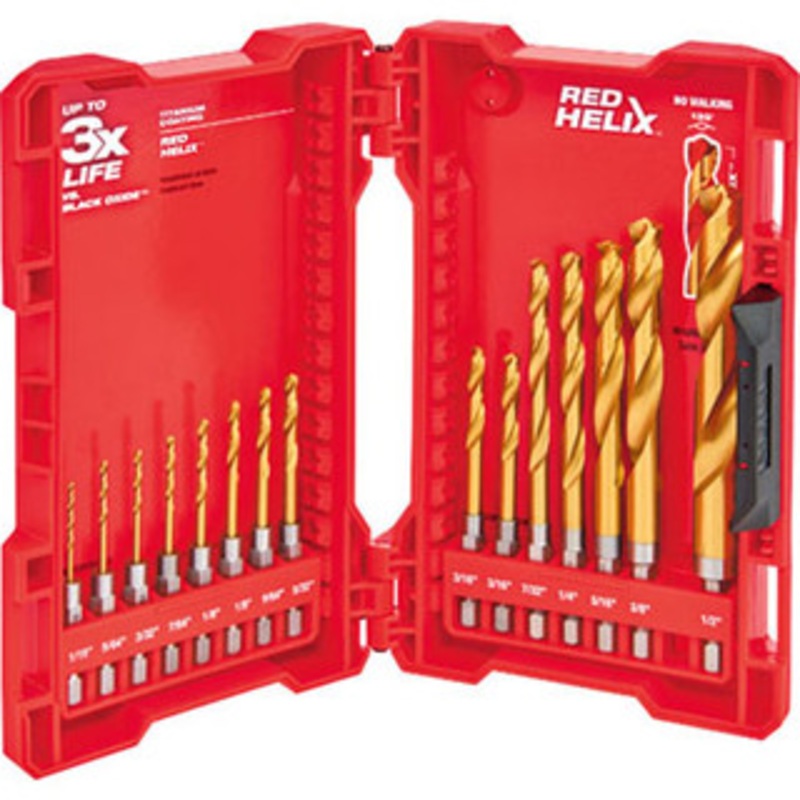 Milwaukee 15 Pc Redhelix 1/4Hex Titanium Drill Bit Set – MWK48-89-4630