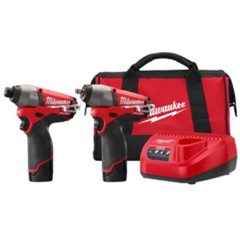 Milwaukee M12 Fuel 3/8 Impact and 1/4 Hex Driver Kit – MWK2595-22