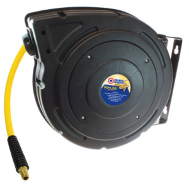 Coilhose Pneumatics 50 ft. Yellow Belly Retract Reel 3/8 ID Air Hose – CHYBREEL60504Y
