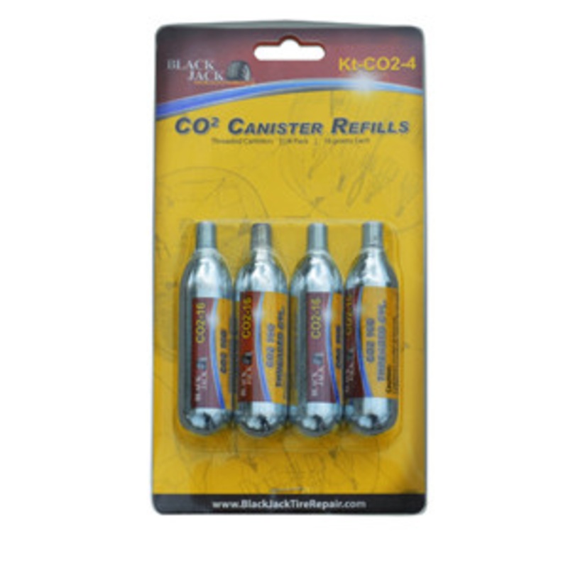 BlackJack Tire Supplies 4 Pc.16G CO2 Cartridge – BCKT-C02-4