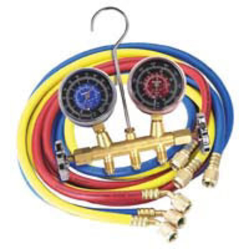 Robinair R134 Brass Manifold Set 72 Hoses – RA13202