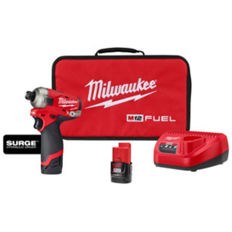 Milwaukee M12 Fuel Surge 1/4 Hex Hydraulic Driver Kit – MWK2551-22