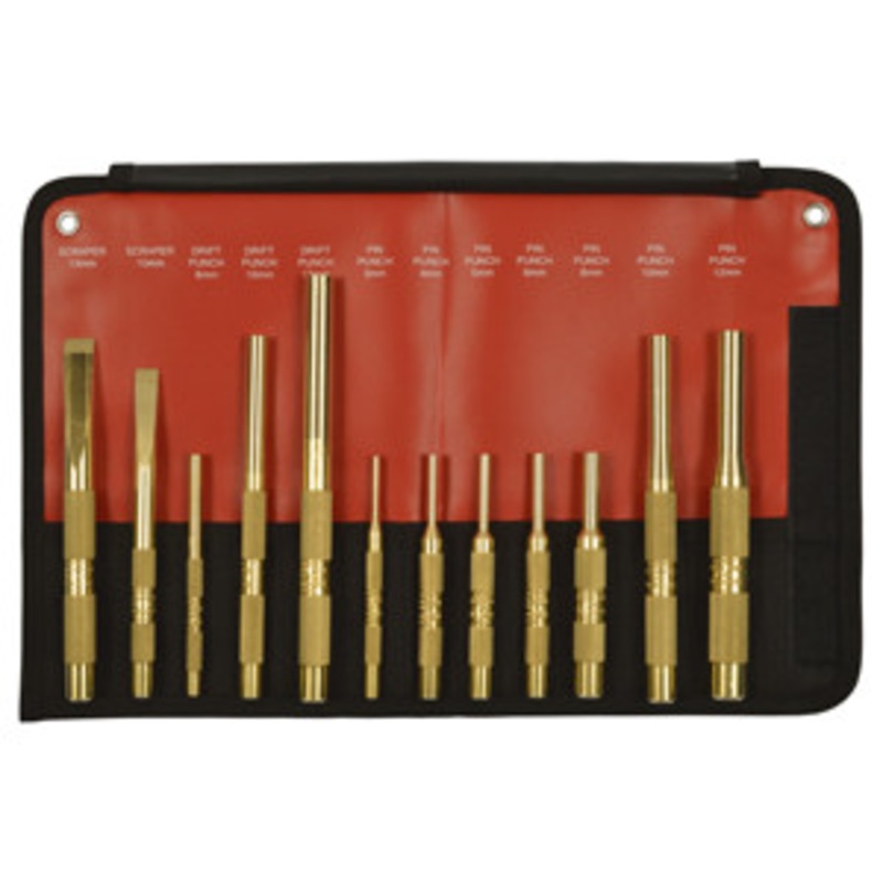 Mayhew 12 Piece Brass Punch & Scraper Metric Set – MH61397