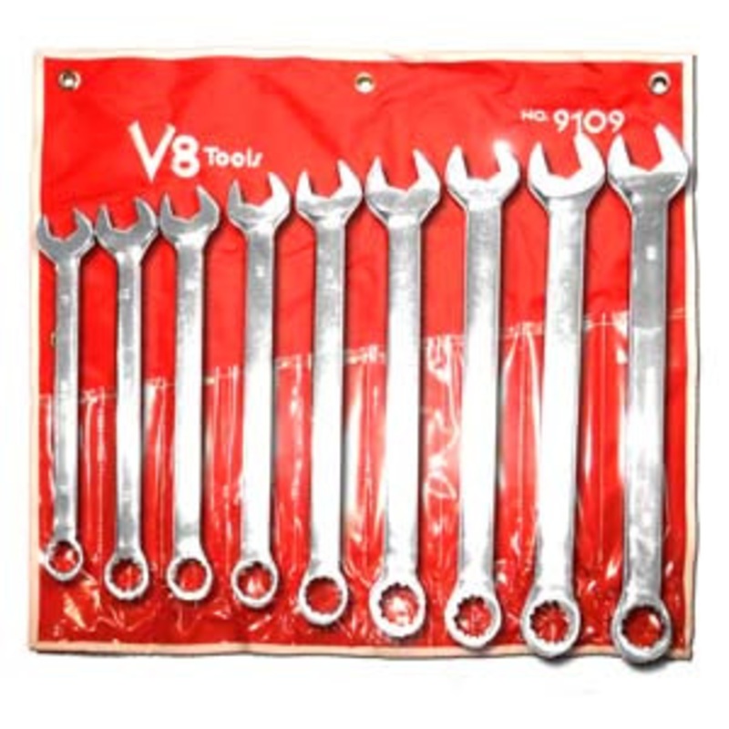 V8 Tools 9 Piece Metric Long Pattern Combo Wrench Set – VT9109