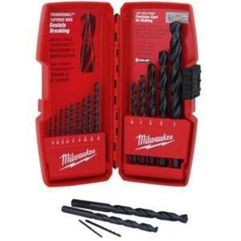 Milwaukee 15 Piece Thunder Bolt Black Oxide Drill Kit – MWK48-89-2803
