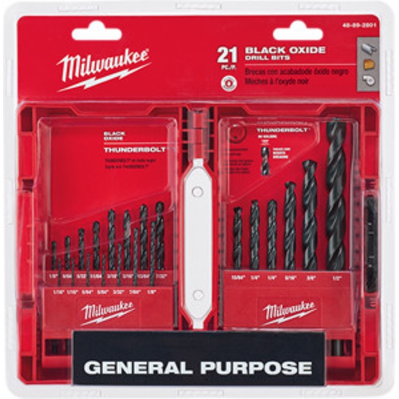 Milwaukee 21 Pc Thunderbolt Black Oxide Bit Set – MWK48-89-2801
