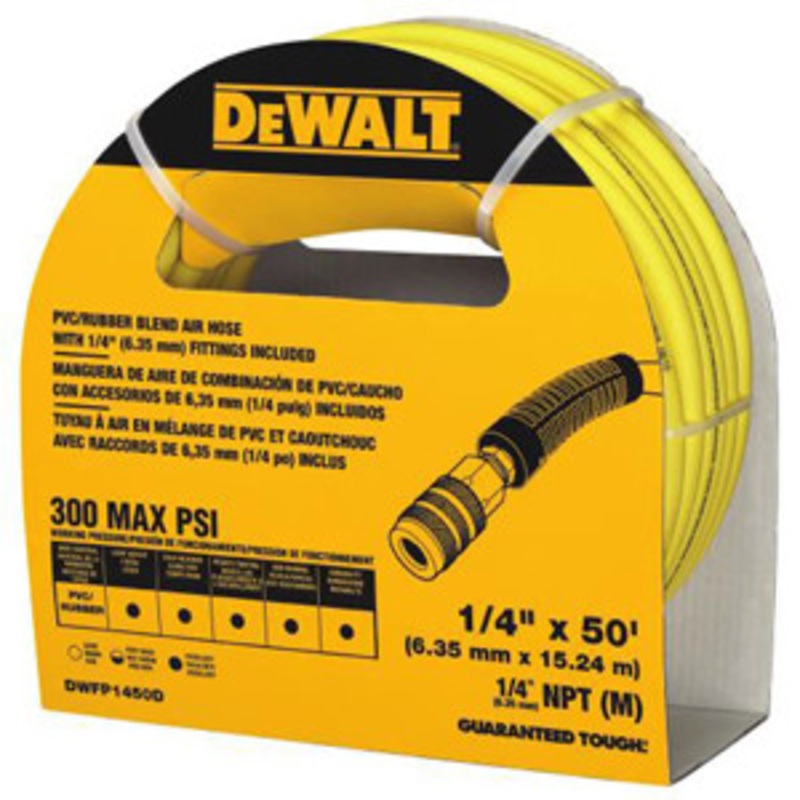 DeWALT 1/4 x 50 Ft Premium Hybrid Polymer Blend Air Hose – DWFP1450D