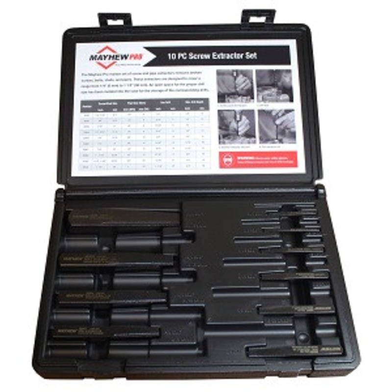 Mayhew 10 Pc Screw Extractor Set – MH37345