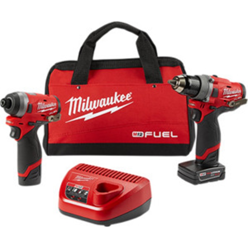 Milwaukee M12 FUEL 2-Tool Combo Kit: 1/2 Drill Driver and 1/4 Hex – MWK2596-22
