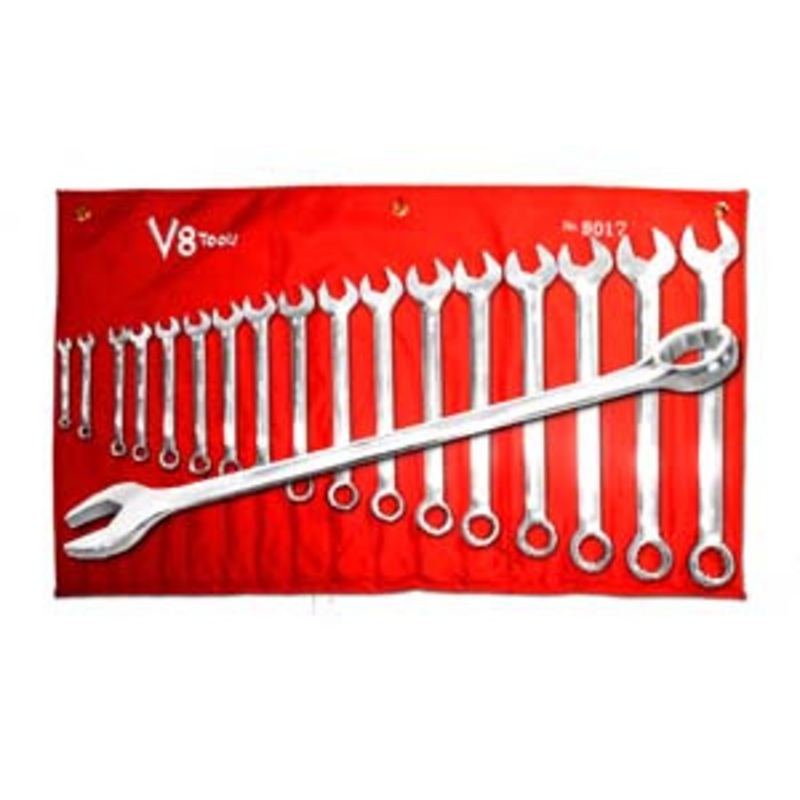 V8 Tools 17 Piece SAE Standard Length Combo Wrench Set – VT9017
