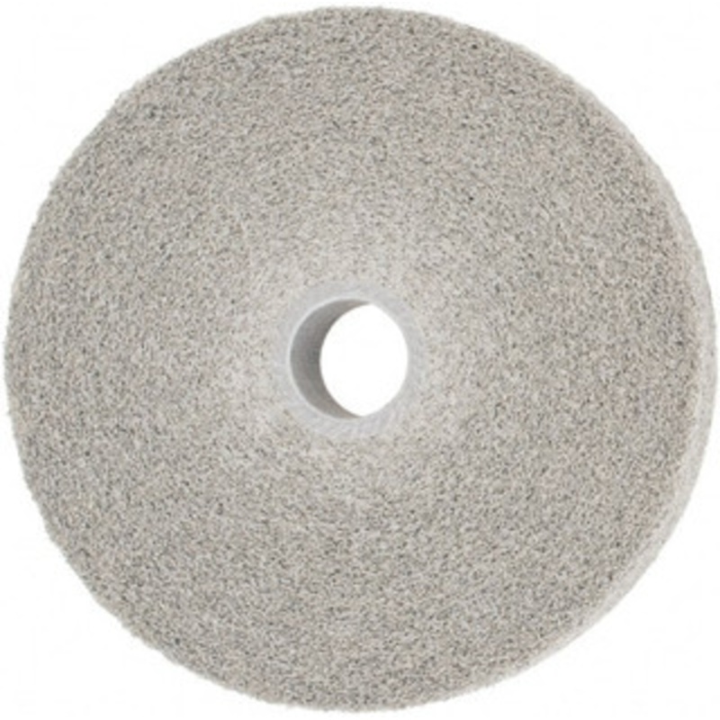 3M 6 Diam, 1 Face Width, 1 Center Hole, Medium Grade, Aluminum Oxide Deburring Wheel Convolute, Hard Density 8 Grade, 6,000 RPM 7000000734 – 01722016