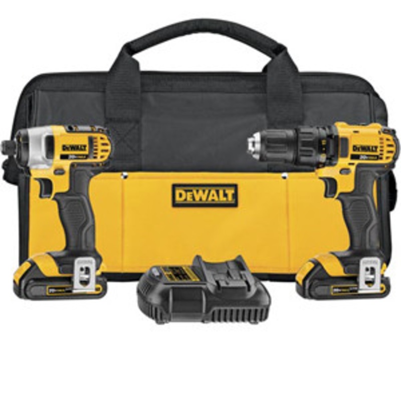 DeWALT 20V Max Li-Ion Compact Drill and Impact Combo Kit – DWDCK280C2