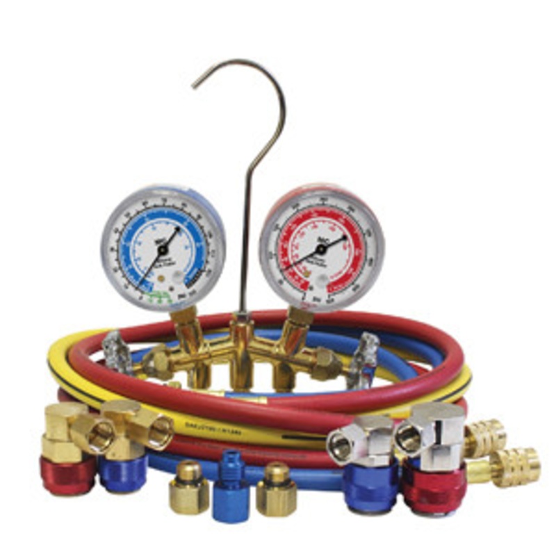 Mastercool Dual 134A and 1234YF Brass Manifold Gauge Set – ML66661-AYF