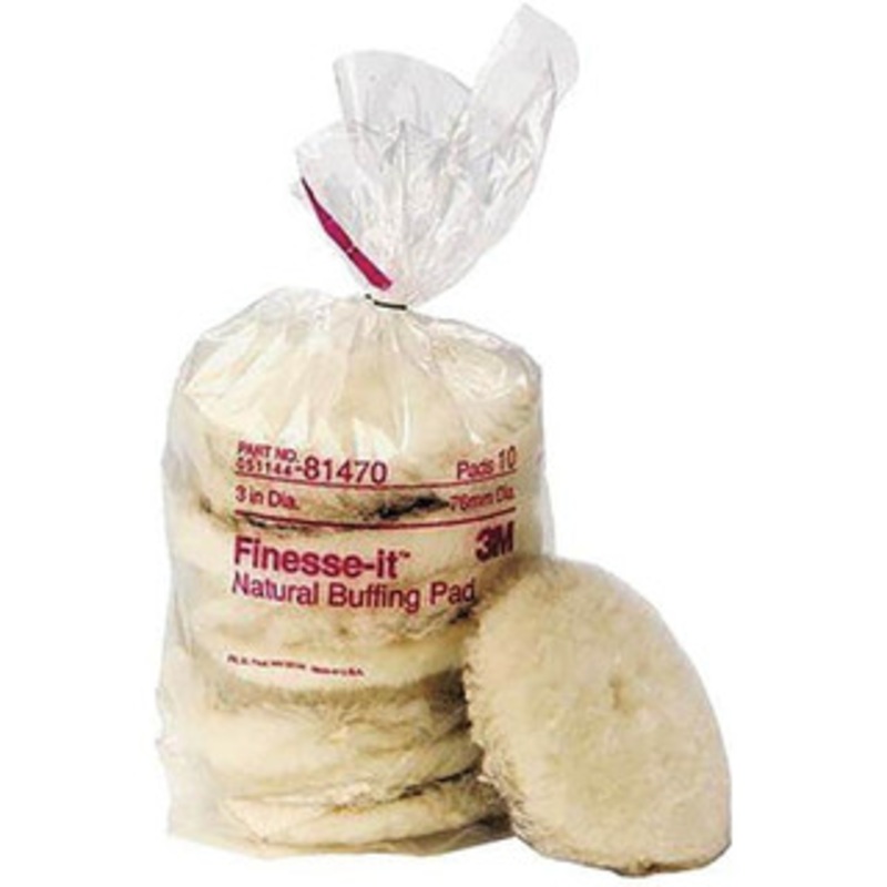 3M 3 Diam Lambswool Bonnet Pad 25/32 Pile, Hook & Loop Attachment 7000000579 – 82410911