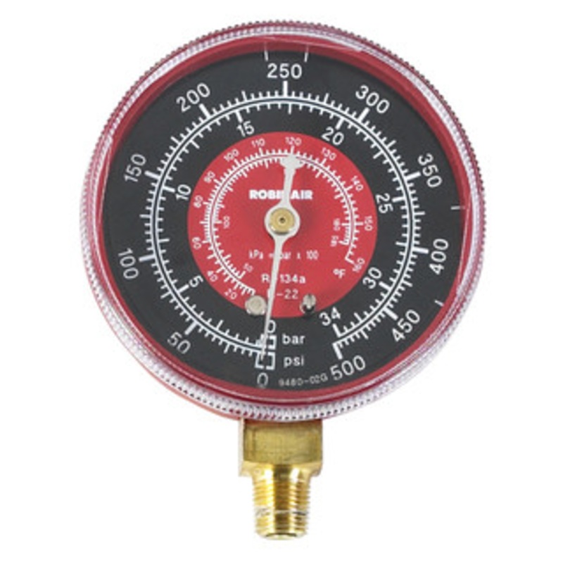 Robinair R12 R134 R22 High Side Red Freon Gage – RA11795