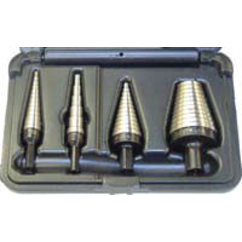 IRWIN 4-PC Unibit Step Drill Sets HSS #1 2 4 and 21 sizes – VG10225