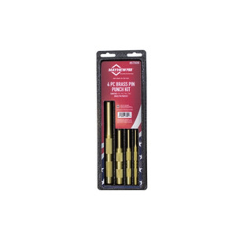 Mayhew 4 Piece Brass Pin Punch SAE Set – MH67009