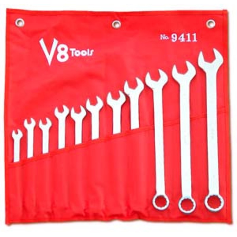 V8 Tools 11 Piece SAE Long-Pattern Combo Wrench Set – VT9411
