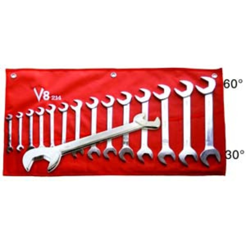 V8 Tools 14 Piece SAE Angle Head Combo Wrench Set – VT214