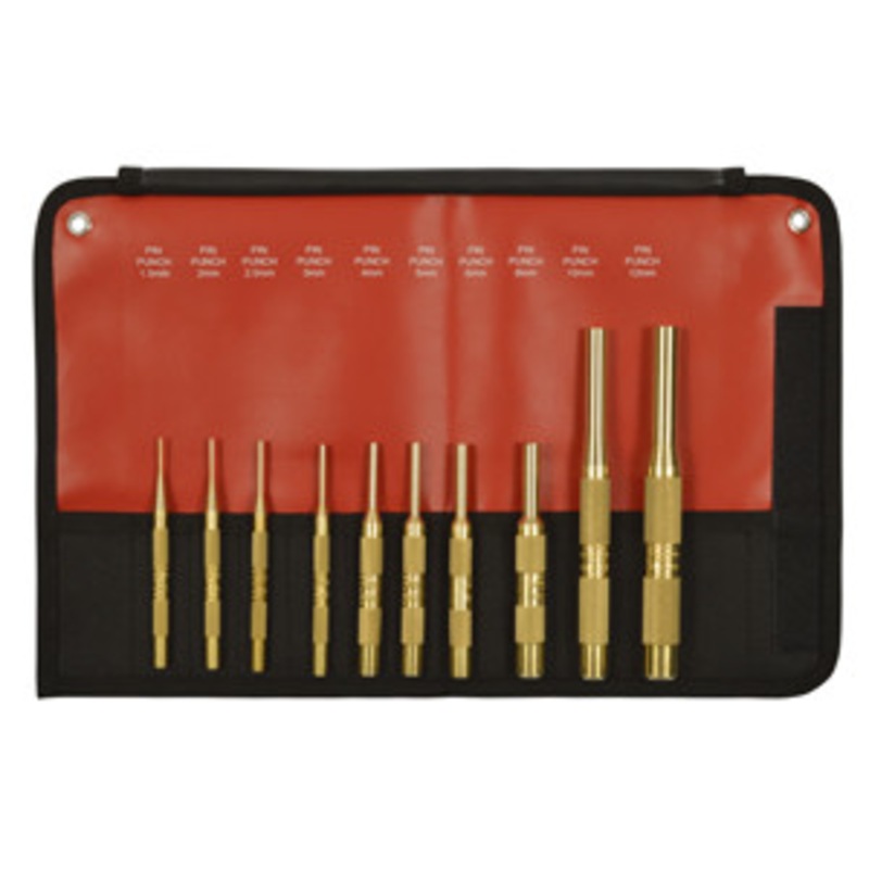 Mayhew 10 Piece Brass Pin Punch Metric Set – MH61387