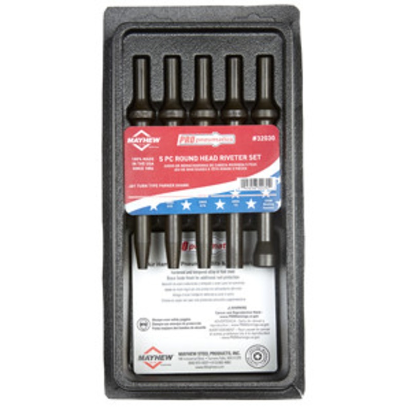 Mayhew 5 Pc Air Chisel Round Head Riveter Set – MH32030