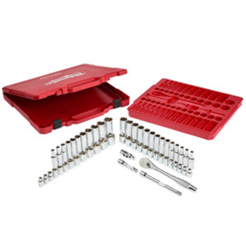 Milwaukee 3/8 Drive 56Pc Ratchet & Socket Set – Sae & Metric – MWK48-22-9008