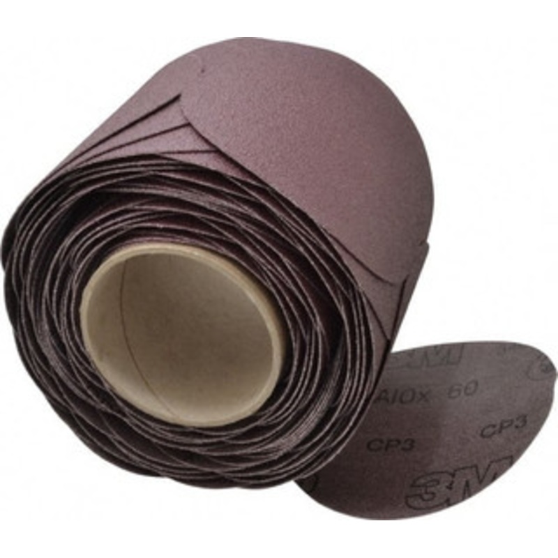3M 5 Diam, 60 Grit Aluminum Oxide Adhesive PSA Disc Medium Grade, Brown, X Weighted Backing, Flexible, Use with Random Orbital Sanders 7000000249 – 85208452