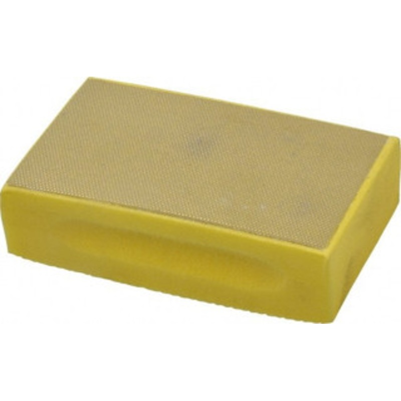 3M Extra Fine Grade, 40 Grit, Diamond Hand Pad Yellow, 2-1/4 Wide x 3-3/4 Long, Coated 7000000576 – 01054683