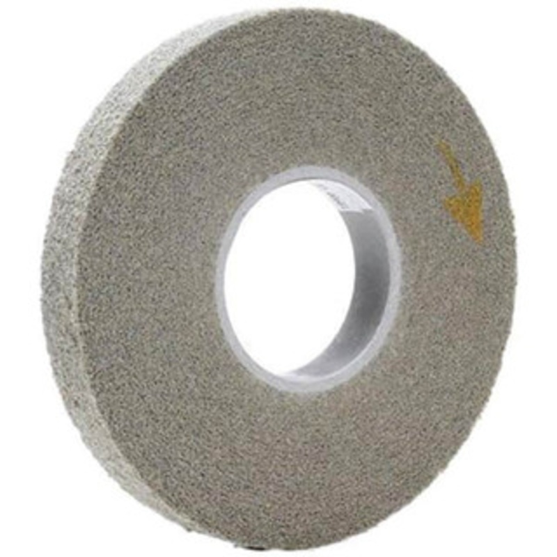 3M 8 Diam, 1 Face Width, 3 Center Hole, Medium Grade, Aluminum Oxide Deburring Wheel Convolute, Hard Density 8 Grade, 4,500 RPM 7000000735 – 01722024