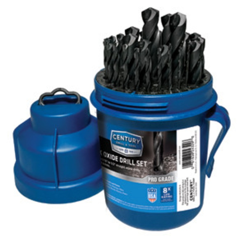 Century Drill & Tool 29 Piece Pro Grade Black Oxide Drill Bit Set – CY24329