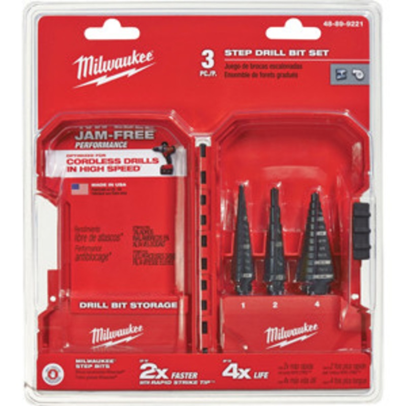 Milwaukee 3Pc Step Bit Kit – MWK48-89-9221