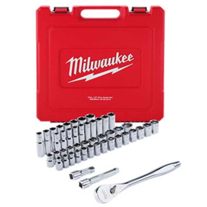 Milwaukee 47 Piece SAE and Metric 1/2 Drive Socket Set – MWK48-22-9010