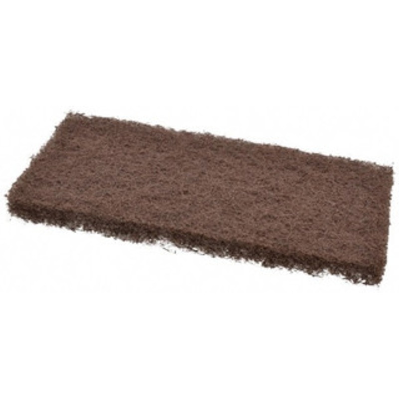 3M 10 Long x 4-5/8 x 1 Thick Wide Scouring Pad Heavy-Duty, Brown 7000002408 – 06683981