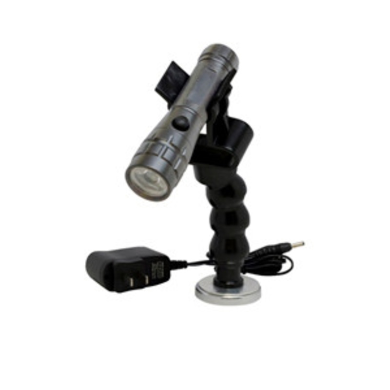 Lisle Rechargeable LED Flashlight with Flexible Magnetic Holder – LS70340