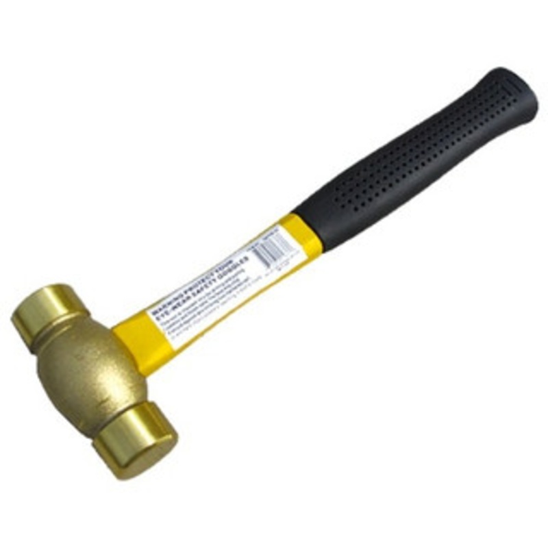 Precise 1-1/2 LB Fiberglass Handle Brass Hammer – 7080-0037