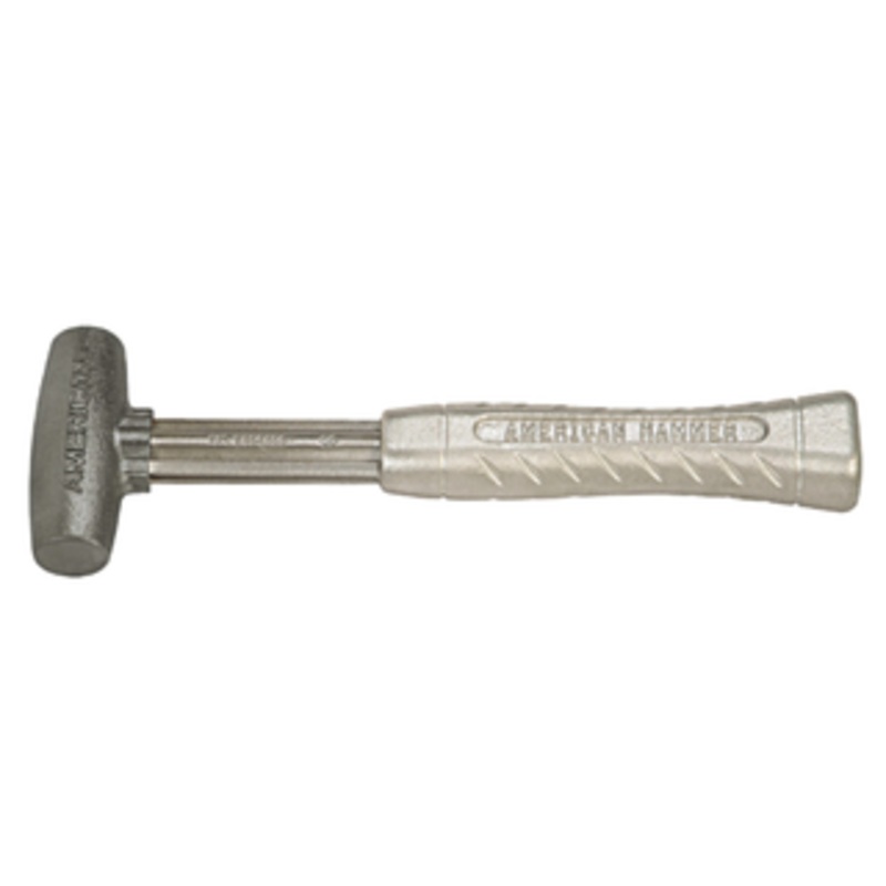 American Hammer Zinc Alloy Head Barrel Hammer, 1-1/4 Face Diameter, 1.5 lbs. Head Weight, 12 Handle Length – AM15ZNAG