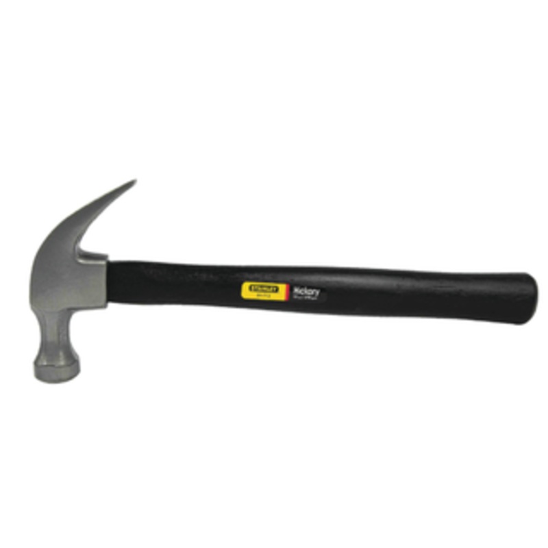 Stanley Hickory Handle Curve Claw Nailing Hammer, 13 oz. Head Weight – 51-713