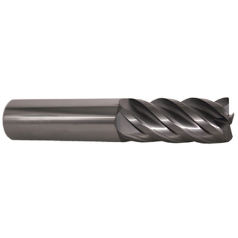 PROMAX Tools 5 Flute Solid Carbide nACRo Coated Finishing End Mill, 3/8 Size & Shank Diameter, 7/8 Length of Cut, 2-1/2 Overall Length, .030 Radius