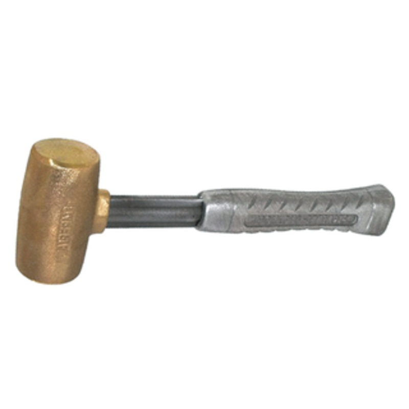 American Hammer Brass Alloy Head Tapered Hammer, 1 Face Diameter, 1 lb. Head Weight, 12 OAL – AM1BRAG