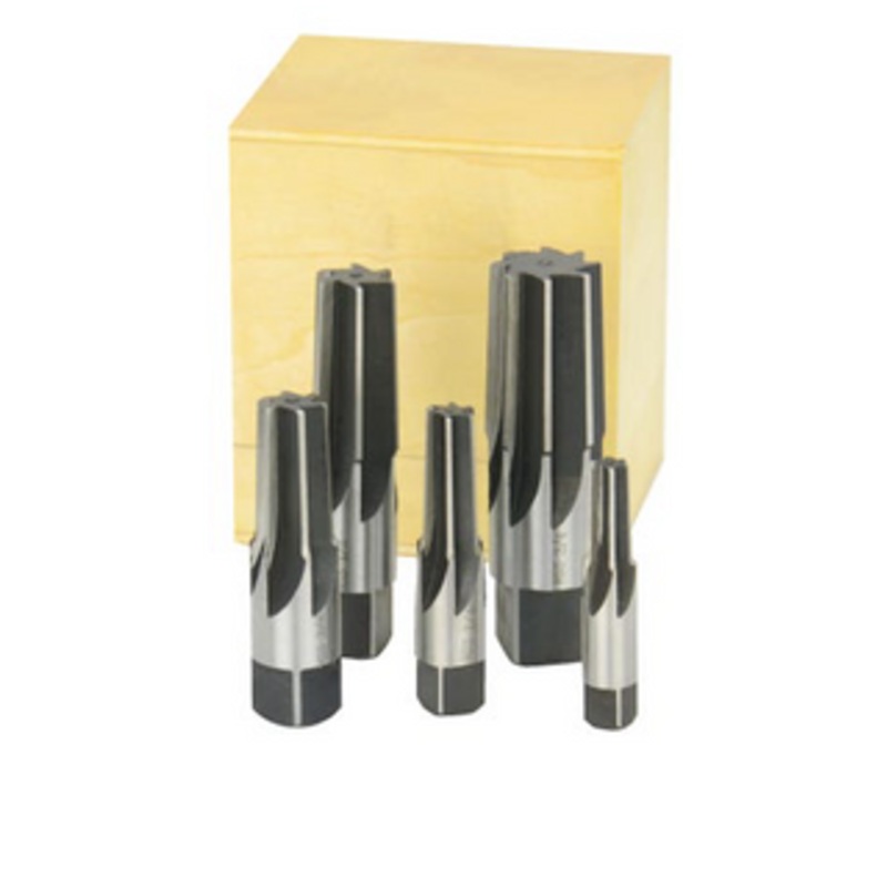 Precise High Speed Steel Straight Flute NPT Taper Pipe Reamer 5 Piece Set