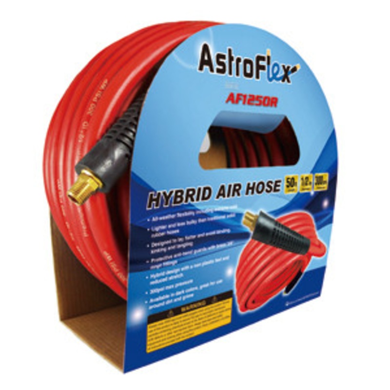 Astro Pneumatic 1/2x 50 ft. AstroFlex Hybrid Air Hose -Red – AOAF1250R