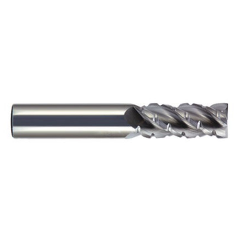 Rushmore USA 4 Flute Solid Carbide Uncoated Roughing & Finishing Single End Mill, 5/16 Shank Dia., 2-1/2 OAL – 105663