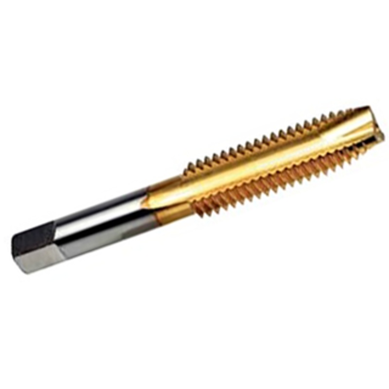 Rushmore USA TiN Coated H.S.S. 2 Flute Spiral Pointed Plug Tap, H2, Thread Size #2-56