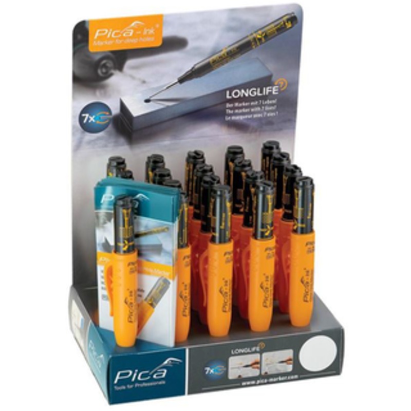 Pica Longlife Pica-Ink Black Markers For Deep Holes Package – 150/20/S