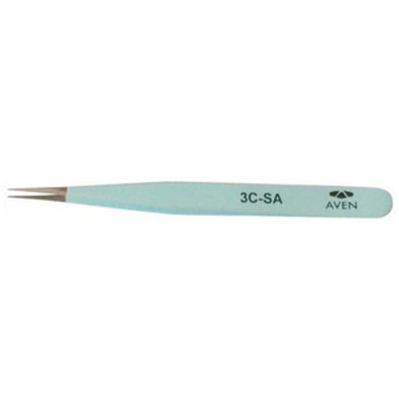 Aven E-Z Pik Precision Tweezers 18056EZF, 3C-SA Pattern, Light Blue – 90-987-9