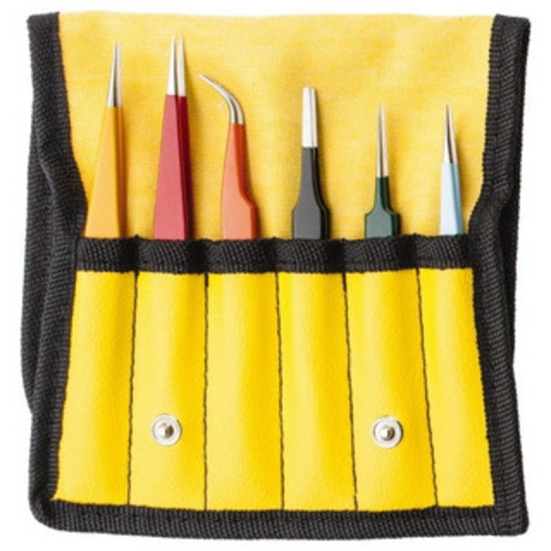 Aven E-Z Pik Precision Tweezers Set 18480EZF, 6 Pieces – 90-990-3