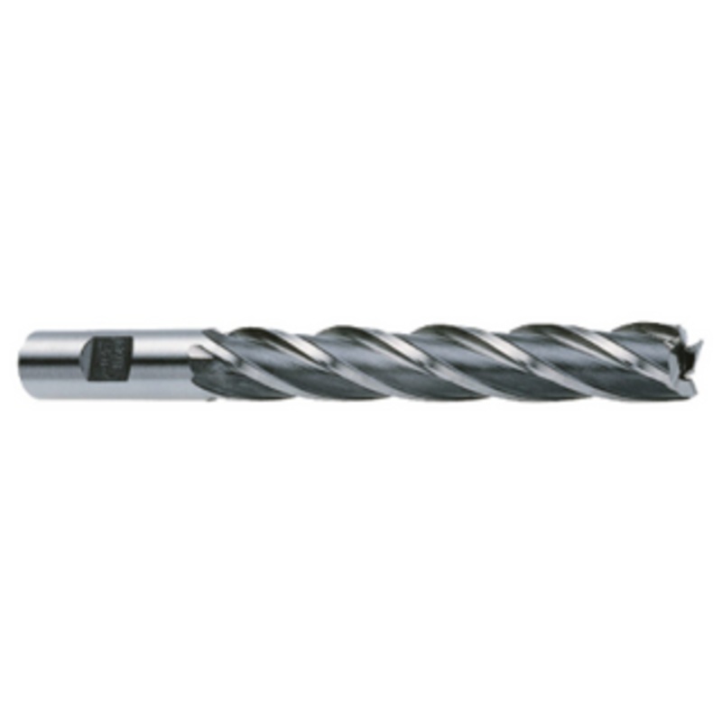 Precise 4 Flute Extra Long H.S.S Non-Center Cut Finishing End Mill, 1/4 Size, 3/8 Shank Diameter, 1-3/4 Length of Cut, 3-9/16 OAL