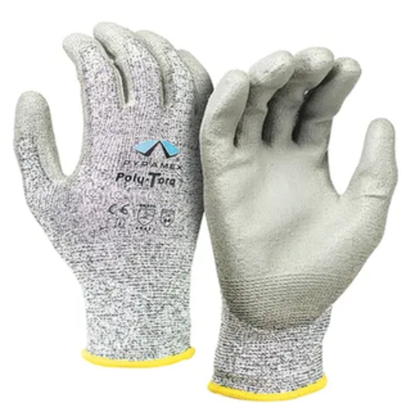 Pyramex Poly-Torq Polyurethane Gloves, Work Gloves – Extra Large (10) Size – GL402C5XL