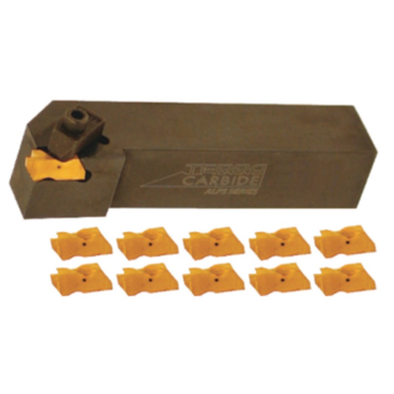 Terra Carbide Top Clamp Holder Set w/ Grooving Inserts, 1.25 Shank